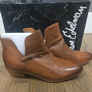 Sam Edelman Tan Leather Ankle Booties